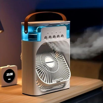 Portable Mini Cooler Rechargeable Air Conditioner Water Cooler Small Ac for Office, Home Cooling, Summer Fan Usb Compatible 3 Fast Speed