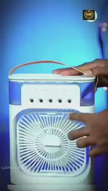 Portable Mini Cooler Rechargeable Air Conditioner Water Cooler Small Ac for Office, Home Cooling, Summer Fan Usb Compatible 3 Fast Speed